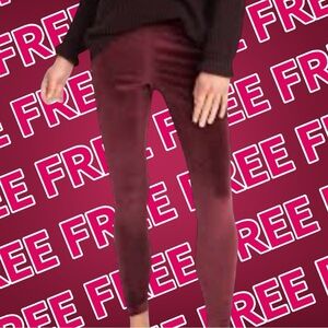 FREE 🆕Old Navy High Waisted Velvet Burgundy Leggings